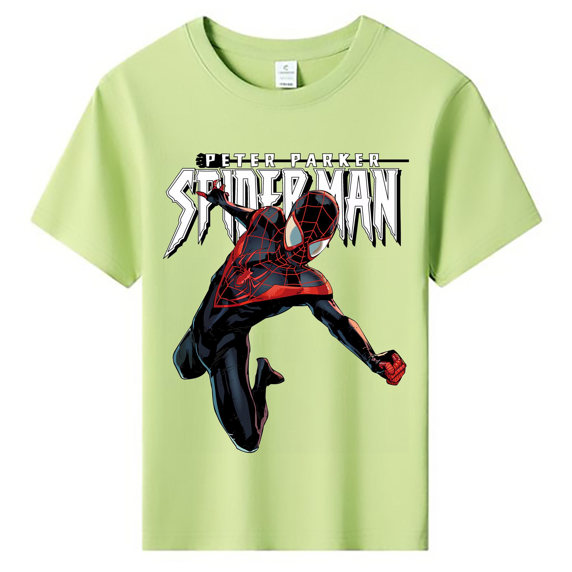（画像用） Spider Man スパイダーマン 綿100％キッズTシャツ（フロントプリント）